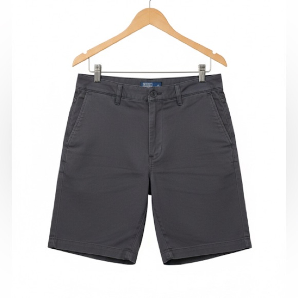 Ralph Lauren Men's Dark Gray Flat Front Prospect  Shorts